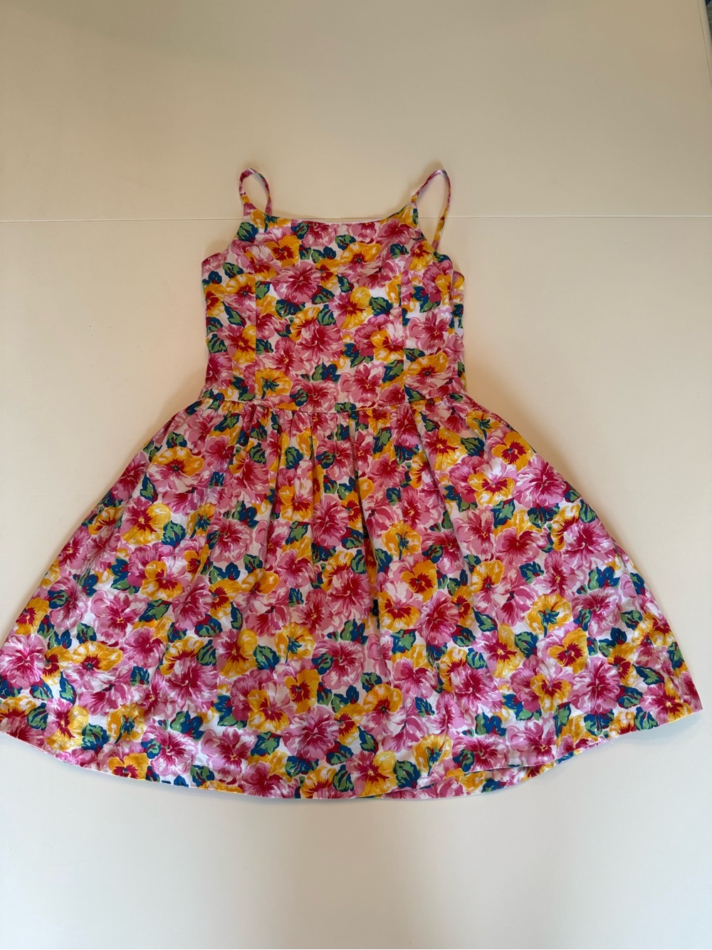 Ralph Lauren Girls Floral Spaghetti-Strap Dress
